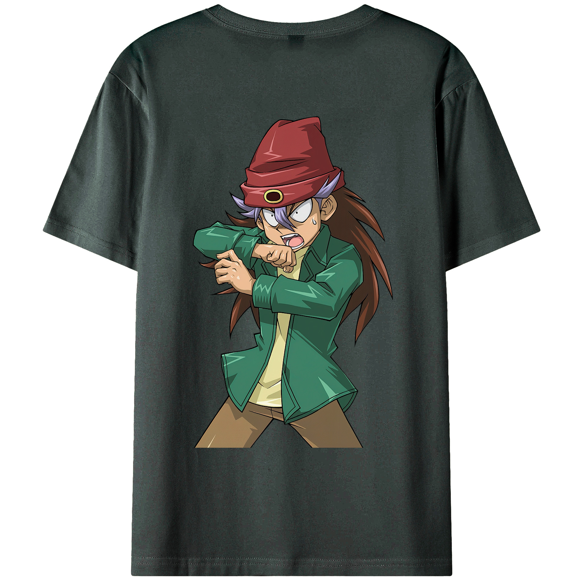 （画像用） 遊☆戯☆王 Yu-Gi-Oh! 綿100％ メンズ半袖Tシャツ（バックプリント） 通気性